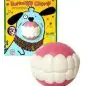 Humunga Chomp dog toy with cartoon dog design showcasing big teeth. Fun toy for playful dogs.