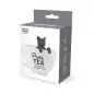 Box of Fred Purr Tea cat-shaped tea infuser in a white mug, perfect for adding fun to tea time.