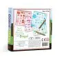 Box of Travel Bingo game with colorful cards and pencils, highlighting Easy to Play and Woman-Owned certification.