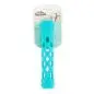 Blue dog chew toy with holes and textured surfaces, branded Totally Pooched on packaging, ideal for interactive play.