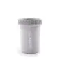 Gray MudBuster pet paw cleaner cup with ridged lid, designed for easy cleaning of muddy paws.