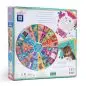 Eeboo Cats of the World 500-piece puzzle box featuring a colorful wheel of cats and meows in various languages.