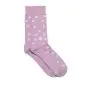 Purple socks with white paw print pattern, perfect for casual wear. Comfortable and stylish foot apparel.