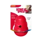 Red KONG Wobbler dog toy package, small size, dispenses treats, with wobble action, for dogs up to 25 lbs.