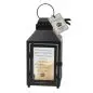 Black memorial lantern with touching pet tribute and pawprint design, perfect for remembering beloved companions.