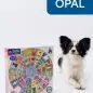500-piece dog-themed puzzle with a cute Papillon dog, labelled 'OPAL'. Perfect for puzzle and pet lovers.