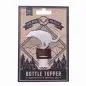 Metal bottle topper with animal design, handcrafted by Blue Moose Metals in Montana, USA.