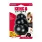 KONG Extreme dog toy packaging, black rubber for power chewers, fun to chew and fetch, made in USA.