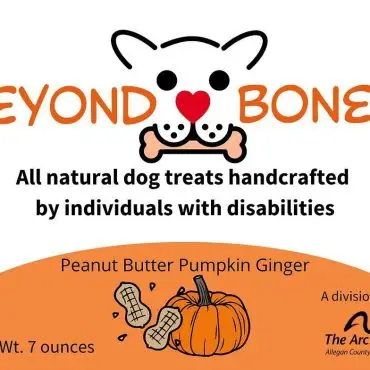 Beyond Bones: Natural dog treats crafted by individuals with disabilities. Peanut Butter Pumpkin Ginger, 7 oz.