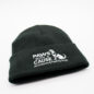 Black beanie with Paws With a Cause logo for assistance and facility dogs, white background.